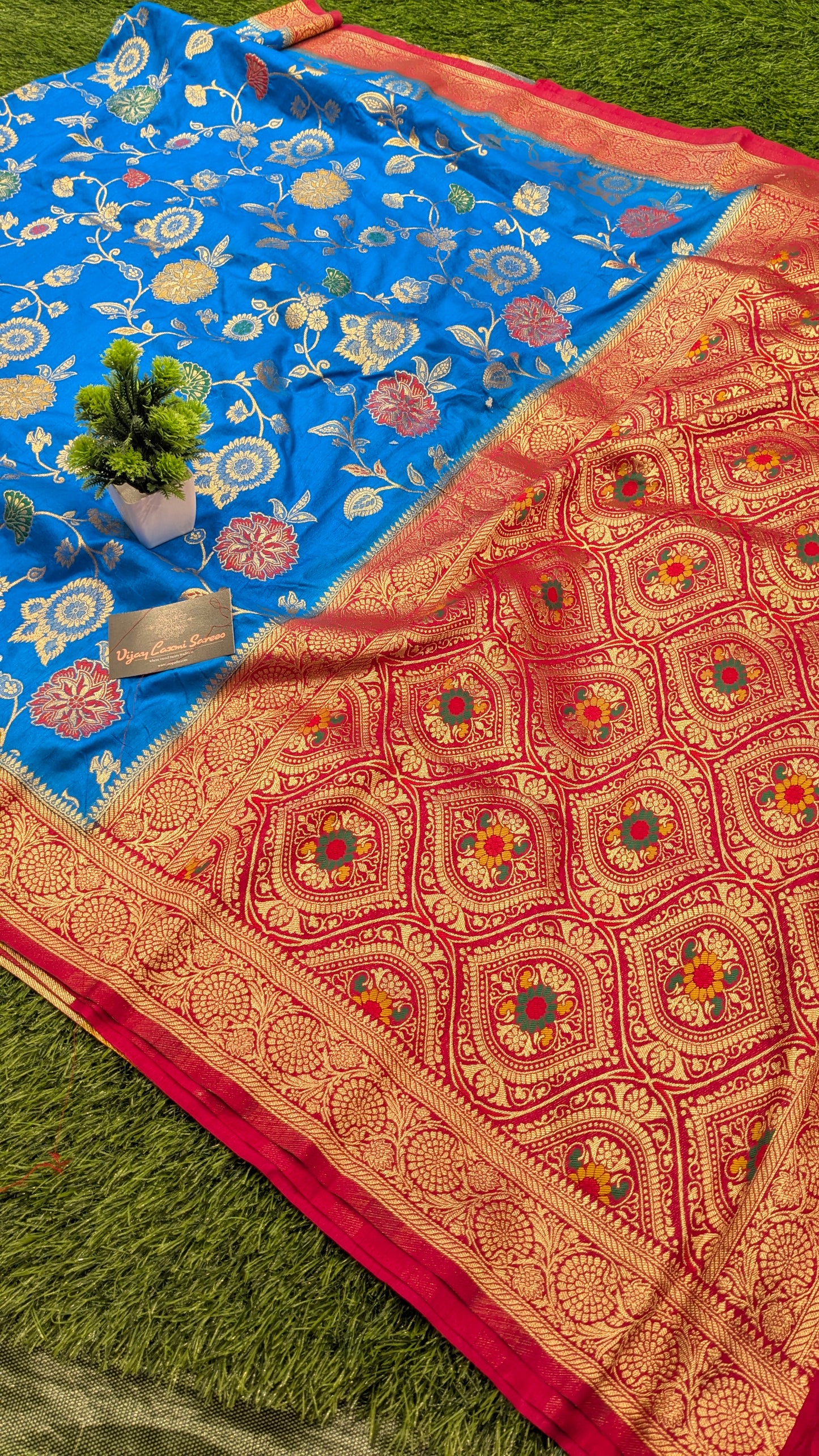 Majestic Elegance with our Banarasi Semi-Katan Dupion Silk Saree